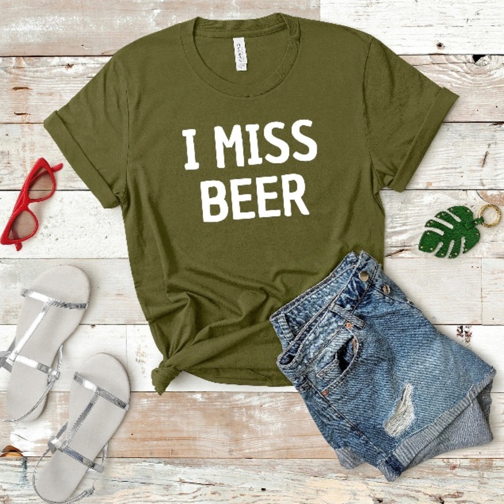 “I miss beer” pregnancy t-shirt